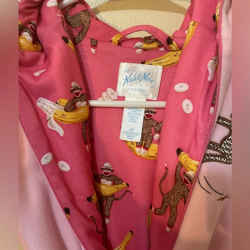 Nick & Nora Pink Gone Bananas Toddler Robe